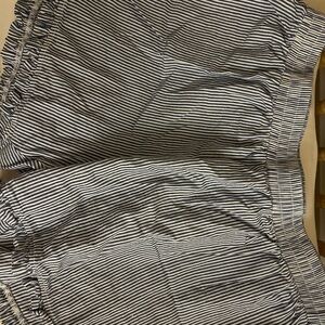 Striped Blue and White Women's Shorts